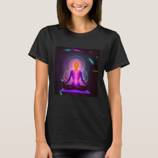 Camiseta Yoga Girl Female Sun Salutation Meditation Chakra