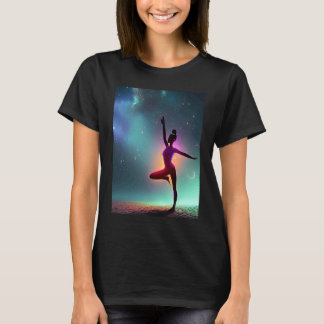 Camiseta Yoga Girl Female Sun Salutation Meditation Chakra 
