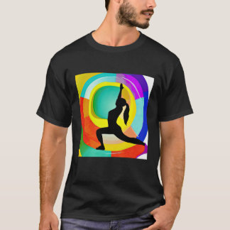 Camiseta Yoga Girl Female Sun Salutation Meditation Chakra