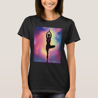 Camiseta Yoga Girl Female Sun Salutation Meditation Chakra