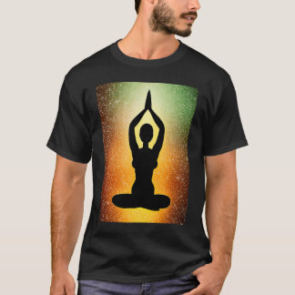 Camiseta Yoga Girl Female Sun Salutation Meditation Chakra