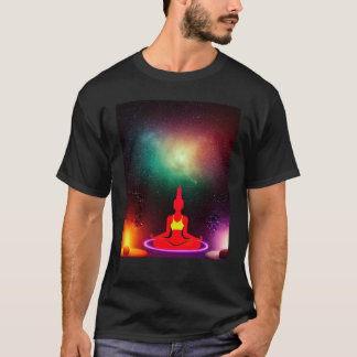 Camiseta Yoga Girl Female Sun Salutation Meditation Chakra
