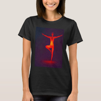 Camiseta Yoga Girl Female Sun Salutation Meditation Chakra
