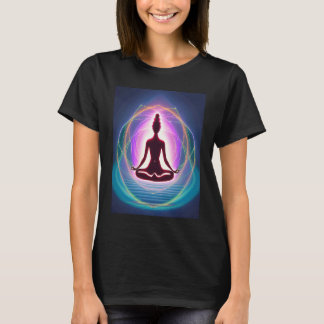 Camiseta Yoga Girl Female Sun Salutation Meditation Chakra