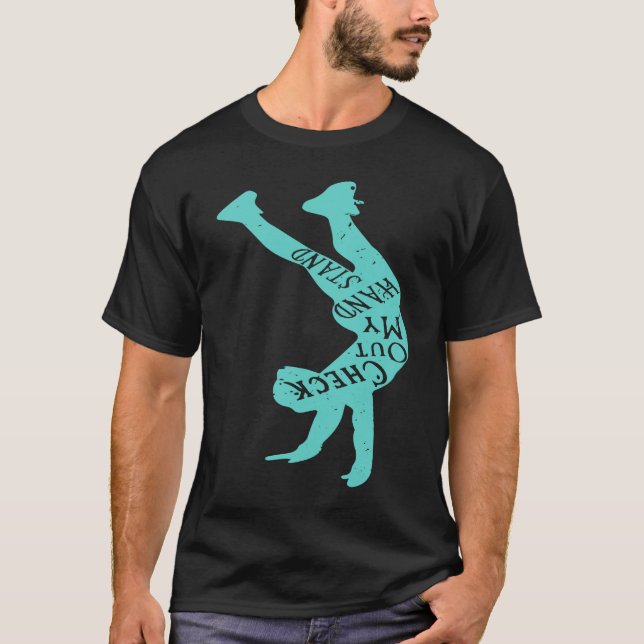 Camiseta Yoga Gymnist Engraçado Confira Meu Inverso De Mão (Frente)