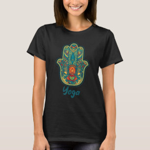 Camiseta Yoga Hamsa Mão Namaste Hinduísmo Árabe