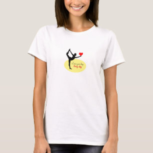 Camiseta Yoga Heart & Love your day, Todo dia / Yogini