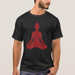 Camiseta Yoga Heart Shape Yoga Dia de os namorados