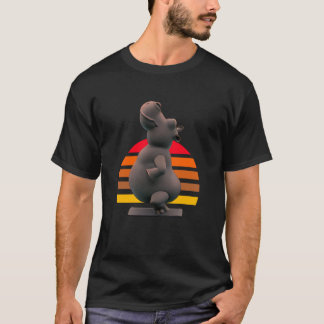 Camiseta Yoga Hippo Stripo a pose