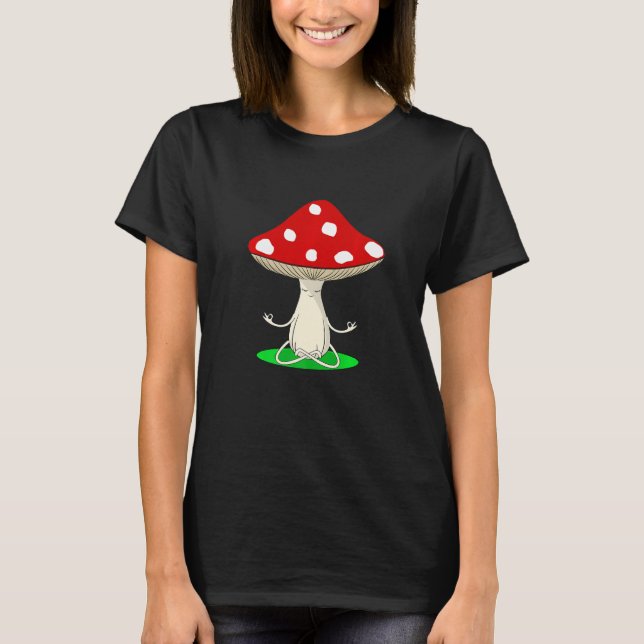 Camiseta Yoga Instructor Mushroom Collector Mycology Fitnes (Frente)