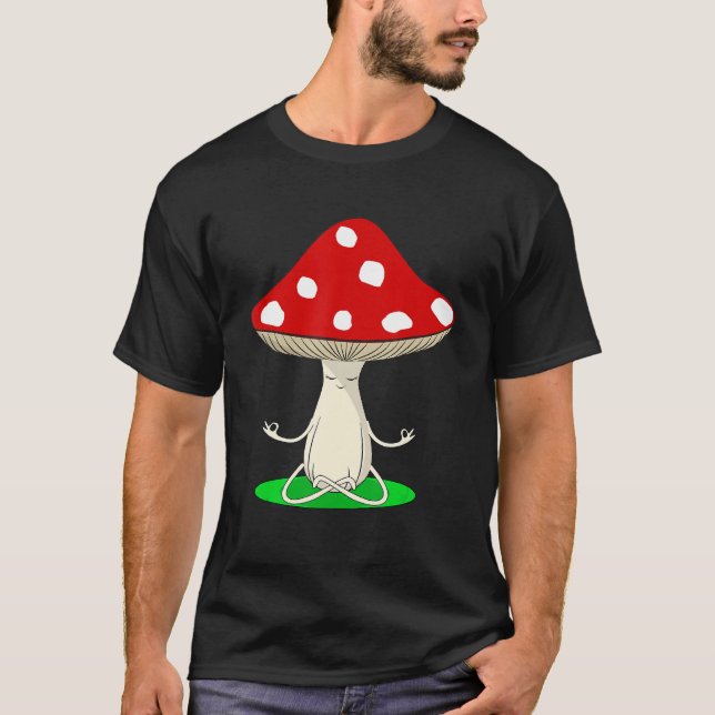 Camiseta Yoga Instructor Mushroom Collector Mycology Fitnes (Frente)