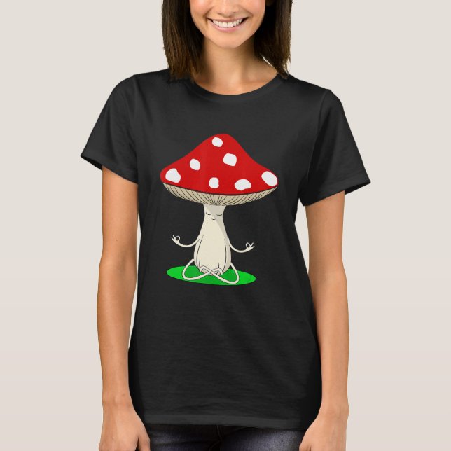 Camiseta Yoga Instructor Mushroom Collector Mycology Fitnes (Frente)