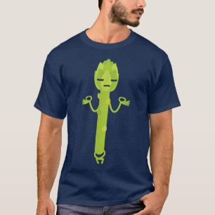 Camiseta Yoga Instrutor Asparagus Lover Vegan Vegetal Ve