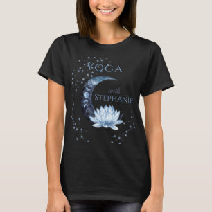 Camiseta Yoga Instrutor Blue Lotus Flower Class