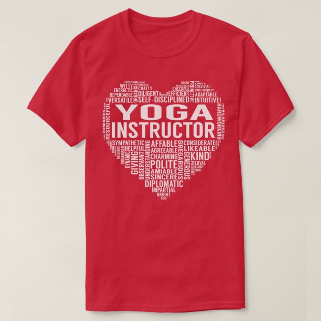Camiseta Yoga Instrutor Heart (Frente do Design)