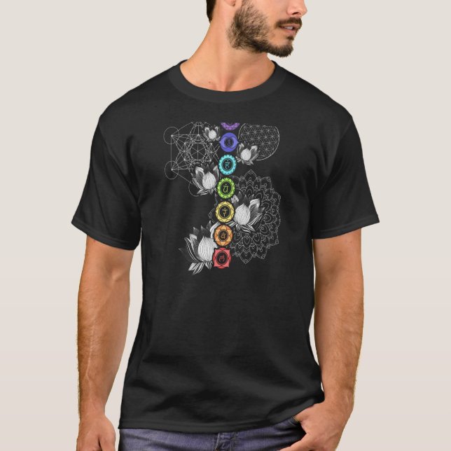 Camiseta Yoga Lotus Mandala Chakra (Frente)