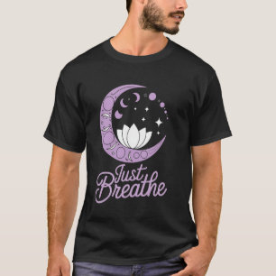 Camiseta Yoga Lotus Moon Phase Meditate Crescent Luna Gift