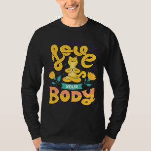 Camiseta Yoga Lotus Pose Ama Seu Corpo