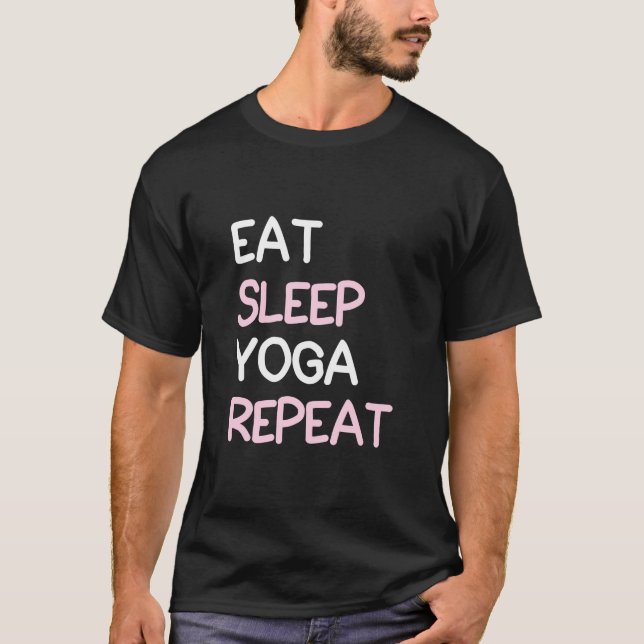 Camiseta Yoga Lover | Eat Sleep Yoga Repeat (Frente)