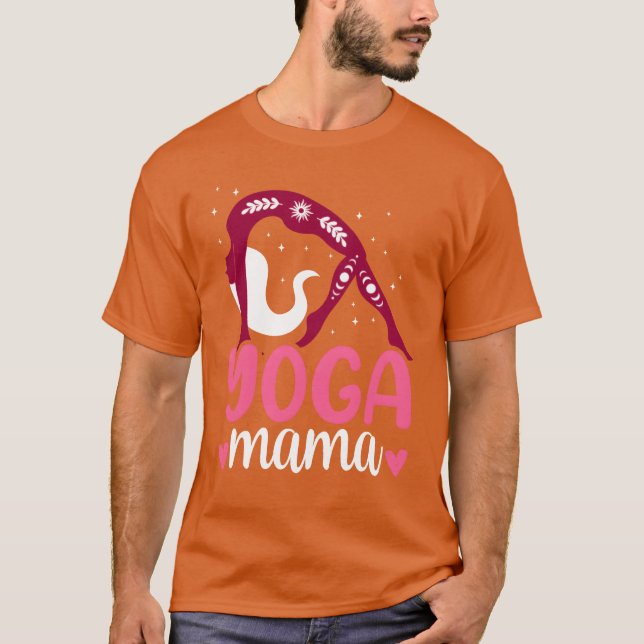 Camiseta Yoga Mama Hobby Mãe Mãe Mamãe Amigos (Frente)