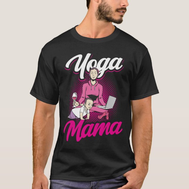 Camiseta Yoga Mama Mãe Mãe Mamãe Hobby engraçado (Frente)
