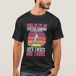 Camiseta Yoga Me Ajuda a Esticar Através das Torções da Vid