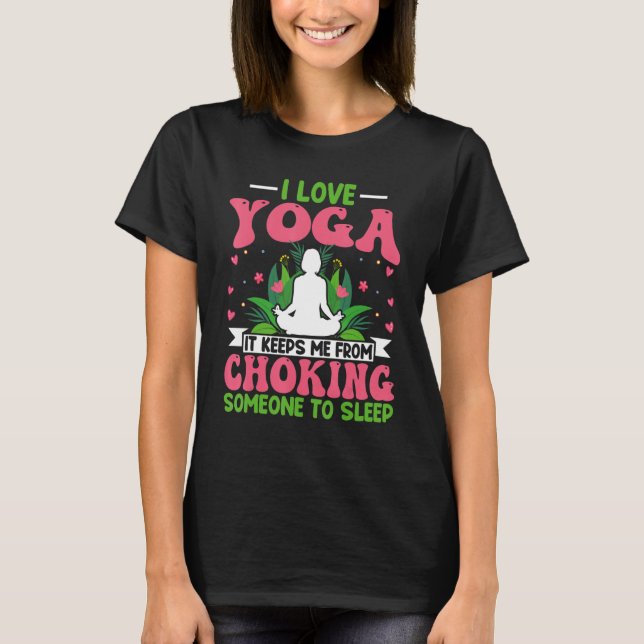 Camiseta Yoga Meditation - I Love Yoga Lotus Flower Zen Yog (Frente)