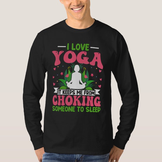 Camiseta Yoga Meditation - I Love Yoga Lotus Flower Zen Yog (Frente)
