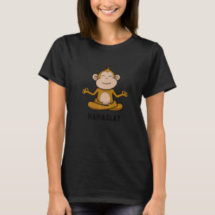 Camiseta Yoga Monkey Namaslay Zen Piada Pun Yoga