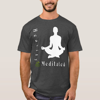 Camiseta Yoga muito meditado amarelo