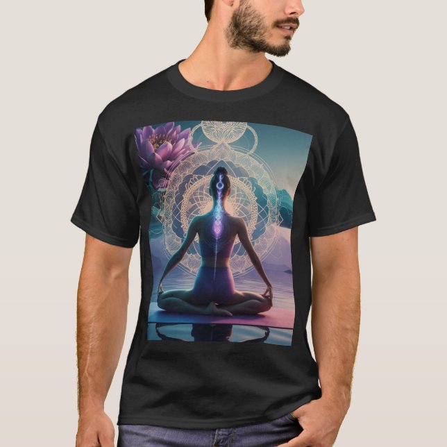 Camiseta Yoga na Natureza: Serenidade e Equilíbrio (Frente)