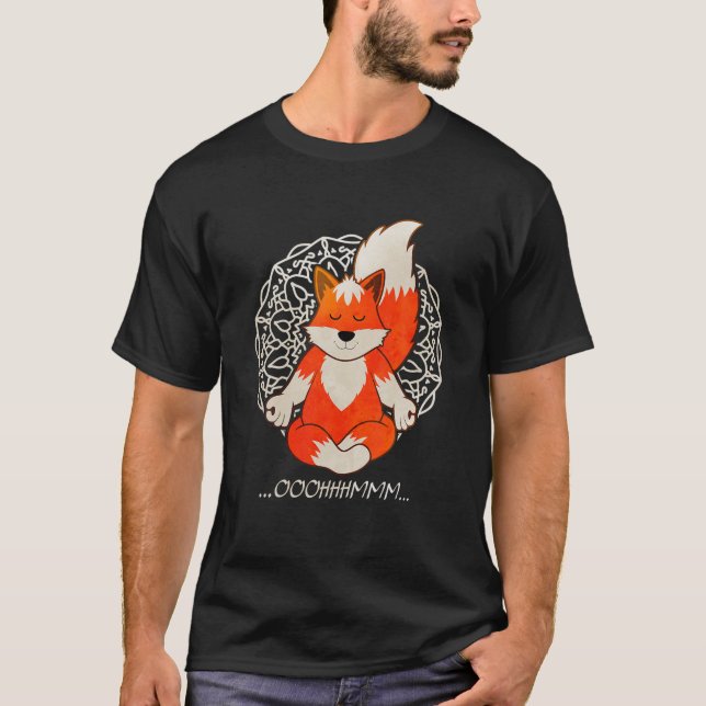 Camiseta Yoga Namaste Fox Engraçada Fox Fox Fox (Frente)