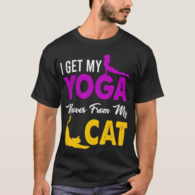Camiseta Yoga Namaste Mehndi Cat Lady Cat Amiga (Frente)