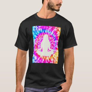 Camiseta Yoga Namaste Moon Tie Die Buda Flores
