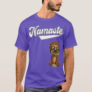 Camiseta Yoga Namaste Sloth Medita Vida Saudável
