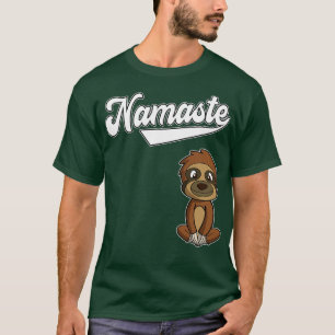 Camiseta Yoga Namaste Sloth Medita Vida Saudável