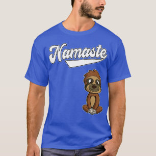 Camiseta Yoga Namaste Sloth Medita Vida Saudável