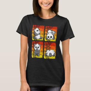 Camiseta Yoga Panda Animais Comendo Bambu Chinês Academia 5
