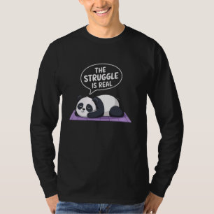 Camiseta Yoga Panda Namaste Meditação Zen Animal Yoga Inst
