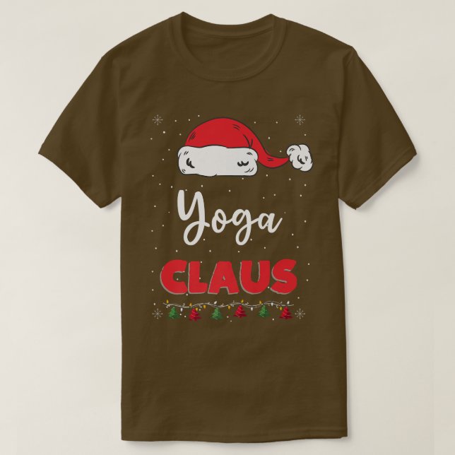 Camiseta Yoga Papai Noel Natal Famoso Combinação de Família (Frente do Design)