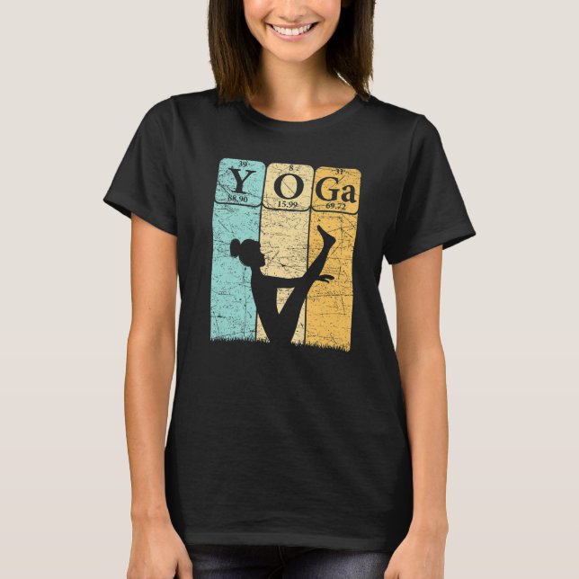 Camiseta Yoga Periodic Table Elements Zen Meditation Nerd Y (Frente)