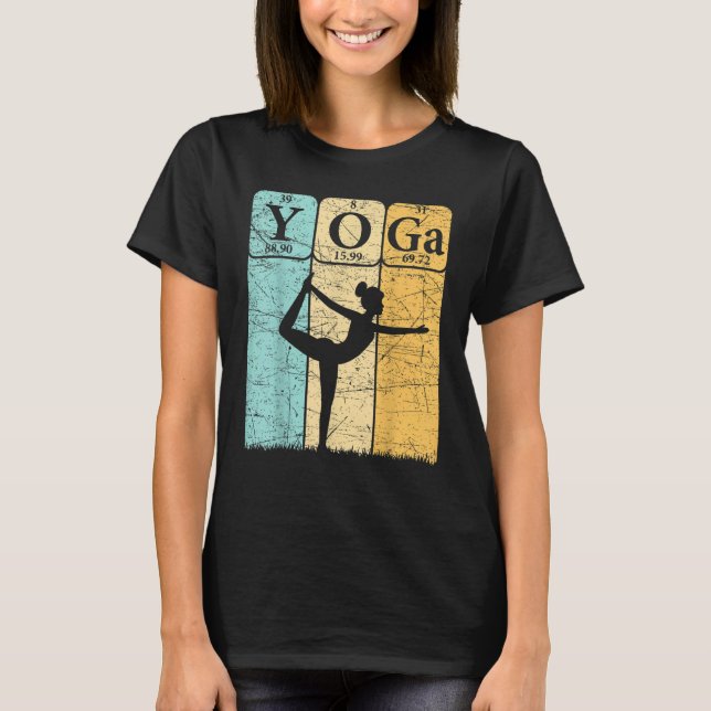 Camiseta Yoga Periodic Table Elements Zen Meditation Nerd Y (Frente)