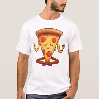 Camiseta Yoga Pizza - Design de Cartoons