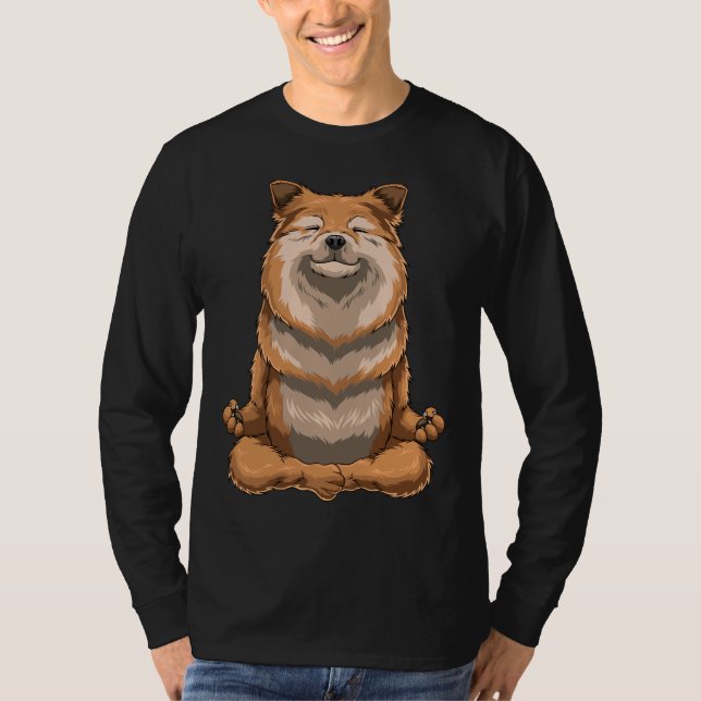 Camiseta Yoga Pomeranian Dog (Frente)