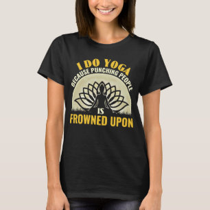 Camiseta Yoga Porque Punir Yoga Meditação de Pessoas