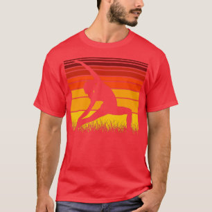 Camiseta Yoga Pose Retro Vintage Sunset 19