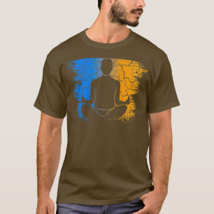 Camiseta Yoga Pose Retro Vintage Sunset 7