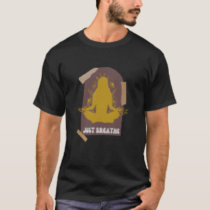 Camiseta Yoga Respira A Meditação de Mensagens Inspiradoras