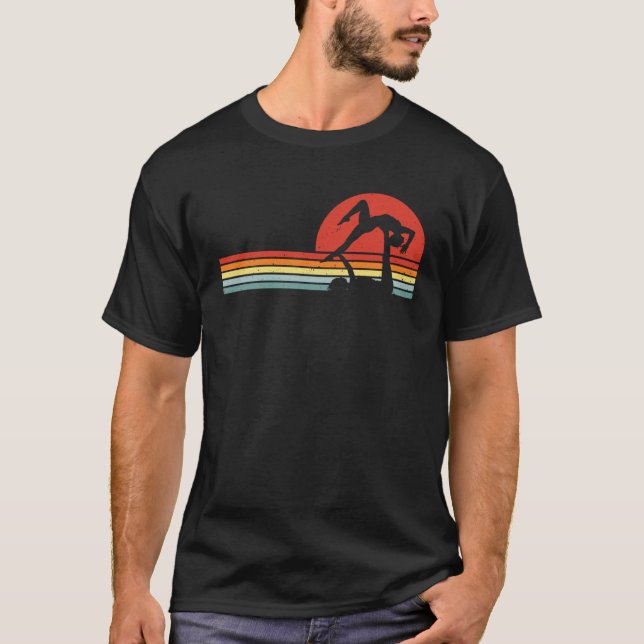 Camiseta Yoga Retro Vintage Acrobática (Frente)