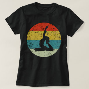 Camiseta yoga retro vintage silhueta 70s